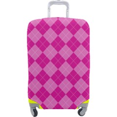 Pink Diamond Pattern Luggage Cover (large) by ArtsyWishy