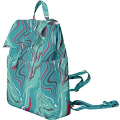 Green Vivid Marble Pattern 2 Buckle Everyday Backpack by goljakoff