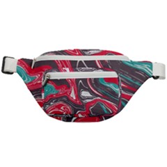 Red Vivid Marble Pattern 3 Fanny Pack by goljakoff