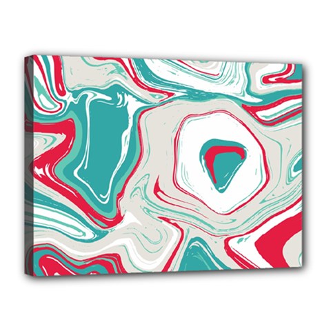 Vivid Marble Pattern Canvas 16  X 12  (stretched) by goljakoff