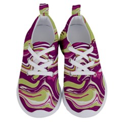 Purple Vivid Marble Pattern Running Shoes by goljakoff