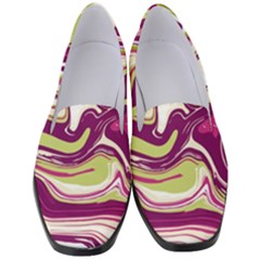 Purple Vivid Marble Pattern Women s Classic Loafer Heels by goljakoff