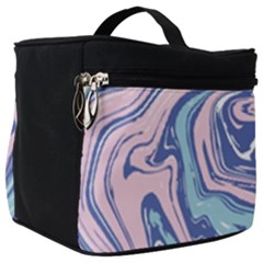 Blue Vivid Marble Pattern 10 Make Up Travel Bag (big) by goljakoff