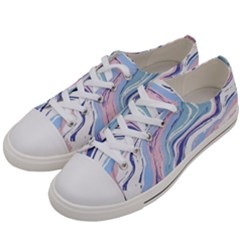 Rose And Blue Vivid Marble Pattern 11 Women s Low Top Canvas Sneakers by goljakoff