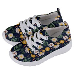 Flower Grey Pattern Floral Kids  Lightweight Sports Shoes by Dutashop