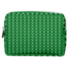 Green Christmas Tree Pattern Background Make Up Pouch (medium) by Amaryn4rt