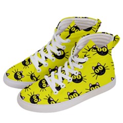 Cats Heads Pattern Design Men s Hi-top Skate Sneakers by Amaryn4rt