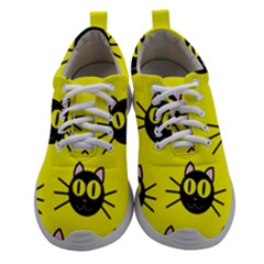 Cats Heads Pattern Design Athletic Shoes by Amaryn4rt