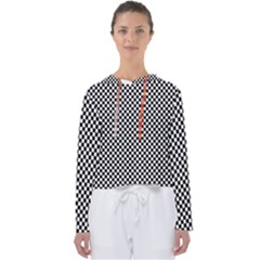 Black And White Checkerboard Background Board Checker Women s Slouchy Sweat by Amaryn4rt