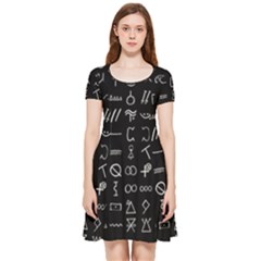 Hobo Signs Collected Inverted Inside Out Cap Sleeve Dress by WetdryvacsLair