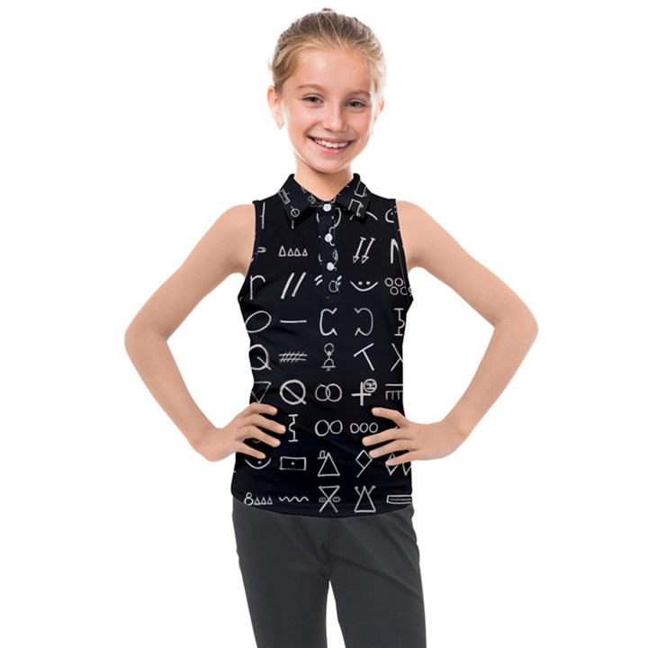 Hobo Signs Collected Inverted Kids  Sleeveless Polo Tee