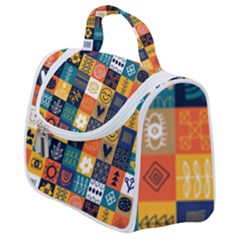 Tribal Love Pattern Satchel Handbag by designsbymallika
