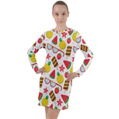 Summer Love Long Sleeve Hoodie Dress by designsbymallika