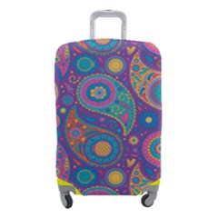 Baatik Purple Print Luggage Cover (small) by designsbymallika