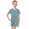Traditional Indian Pattern Kids  Mesh Tee and Shorts Set View1