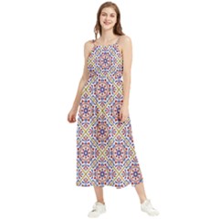 Antique Tile Pattern Boho Sleeveless Summer Dress by designsbymallika
