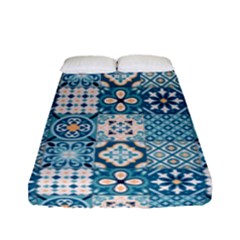 Ceramic Tile Pattern Fitted Sheet (full/ Double Size) by designsbymallika