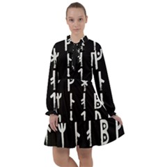 Medieval Runes Collected Inverted Complete All Frills Chiffon Dress by WetdryvacsLair