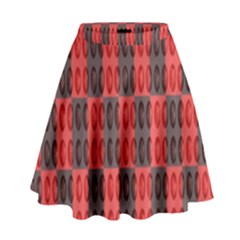 Rosegold Beads Chessboard1 High Waist Skirt by Sparkle