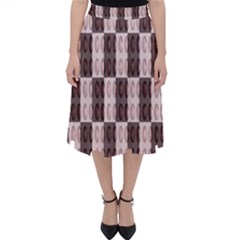 Rosegold Beads Chessboard Classic Midi Skirt by Sparkle