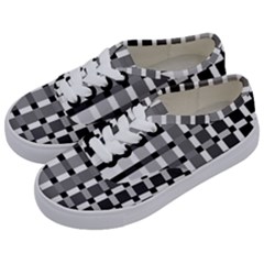 Nine Bar Monochrome Fade Squared Pulled Inverted Kids  Classic Low Top Sneakers by WetdryvacsLair