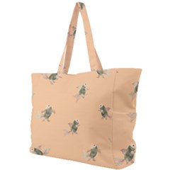 Delicate Decorative Seamless  Pattern With  Fairy Fish On The Peach Background Simple Shoulder Bag