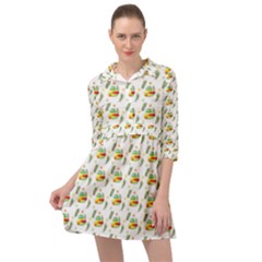 Background Cactus Mini Skater Shirt Dress by Mariart
