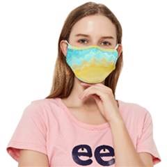 Abstract Background Beach Coast Fitted Cloth Face Mask (adult)