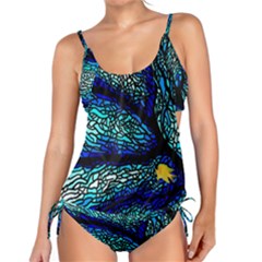 Sea-fans-diving-coral-stained-glass Tankini Set