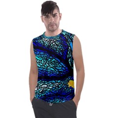 Sea-fans-diving-coral-stained-glass Men s Regular Tank Top by Sapixe