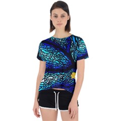 Sea-fans-diving-coral-stained-glass Open Back Sport Tee by Sapixe