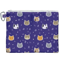 Multi Kitty Canvas Cosmetic Bag (xxxl) by CleverGoods