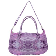 Pink Grey Repeats Removal Strap Handbag by kaleidomarblingart