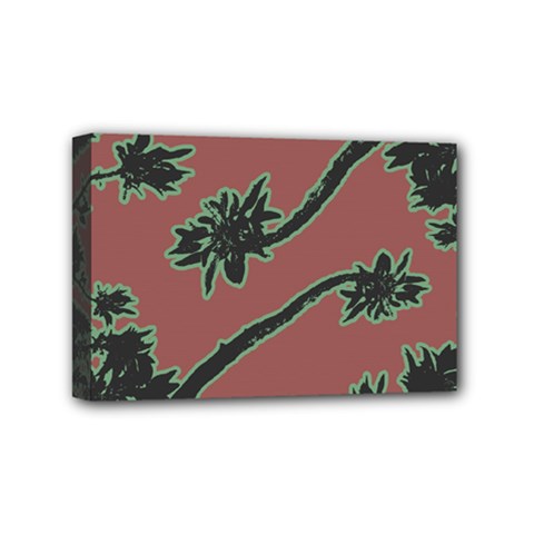 Tropical Style Floral Motif Print Pattern Mini Canvas 6  X 4  (stretched) by dflcprintsclothing