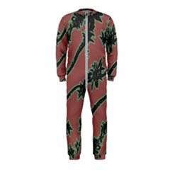 Tropical Style Floral Motif Print Pattern Onepiece Jumpsuit (kids) by dflcprintsclothing
