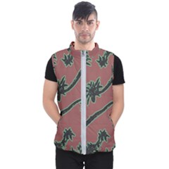 Tropical Style Floral Motif Print Pattern Men s Puffer Vest by dflcprintsclothing