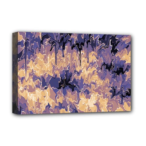 Yellow And Purple Abstract Deluxe Canvas 18  X 12  (stretched) by Dazzleway