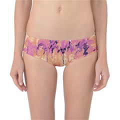 Yellow And Pink Abstract Classic Bikini Bottoms by Dazzleway