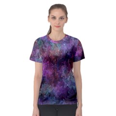 Multicolored Abstract Women s Sport Mesh Tee