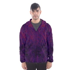 Red And Purple Abstract Men s Hooded Windbreaker