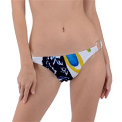 Art Protocol Cat Painting Design Ring Detail Bikini Bottom by Heart