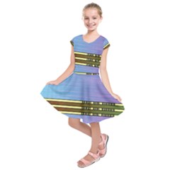 Glitched Vaporwave Hack The Planet Kids  Short Sleeve Dress by WetdryvacsLair