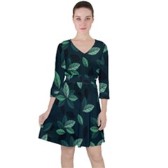 Foliage Ruffle Dress