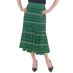 Christmas Knit Digital Midi Mermaid Skirt