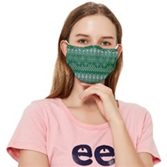 Christmas Knit Digital Fitted Cloth Face Mask (adult)