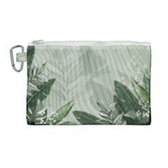 Banana Leaf Plant Pattern Canvas Cosmetic Bag (large)