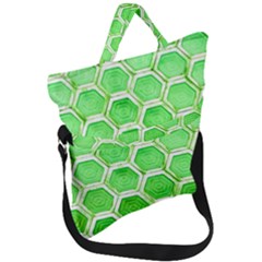 Hexagon Windows Fold Over Handle Tote Bag by essentialimage