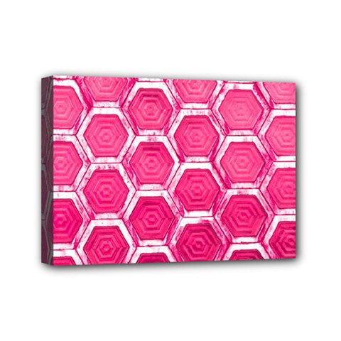 Hexagon Windows Mini Canvas 7  X 5  (stretched) by essentialimage