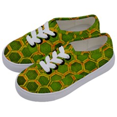 Hexagon Windows Kids  Classic Low Top Sneakers by essentialimage