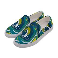 Vector Vivid Marble Pattern 14 Women s Canvas Slip Ons by goljakoff